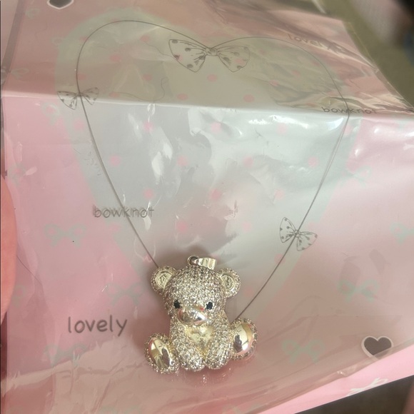 Jewelry - Silver Teddy Bear Pendant Necklace